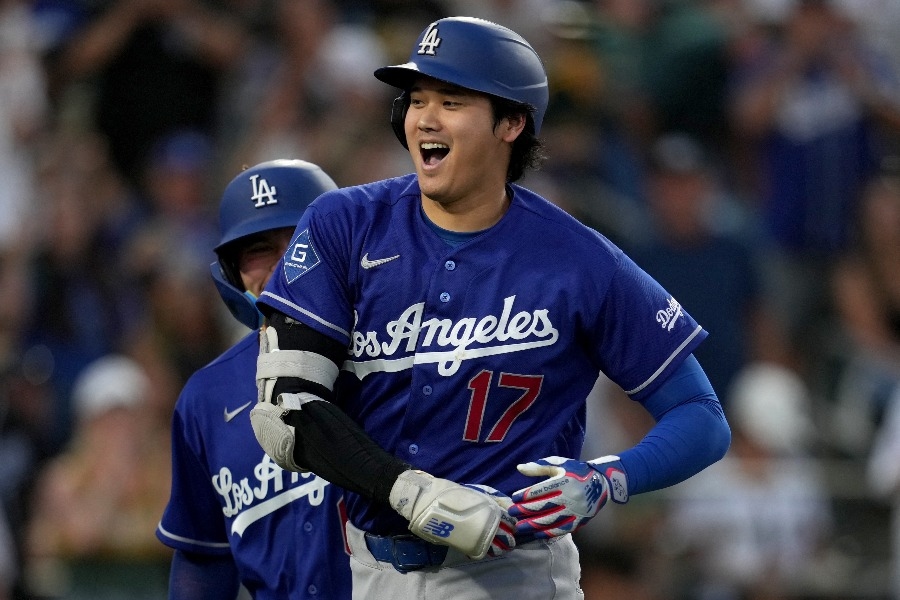 大谷翔平18轟3分砲助道奇勝運動家 生涯前9季298轟並列史上第9