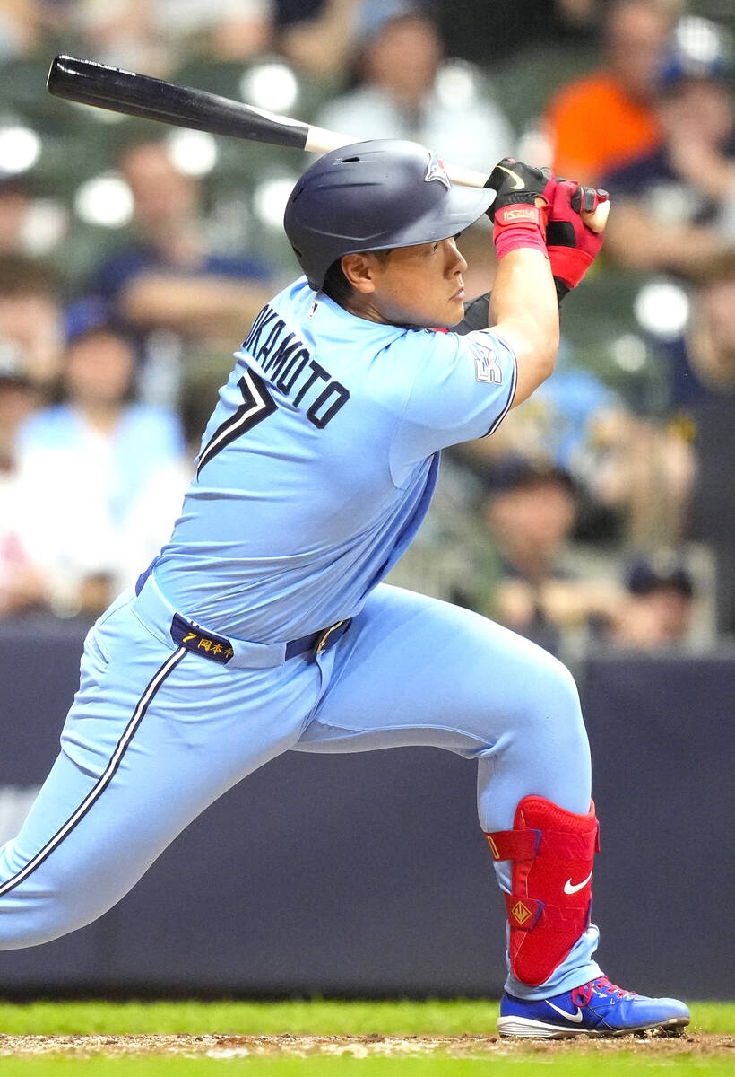 藍鳥岡本和真連兩場敲2分打逆轉 雖本壘衝刺遭觸殺仍展現拚勁