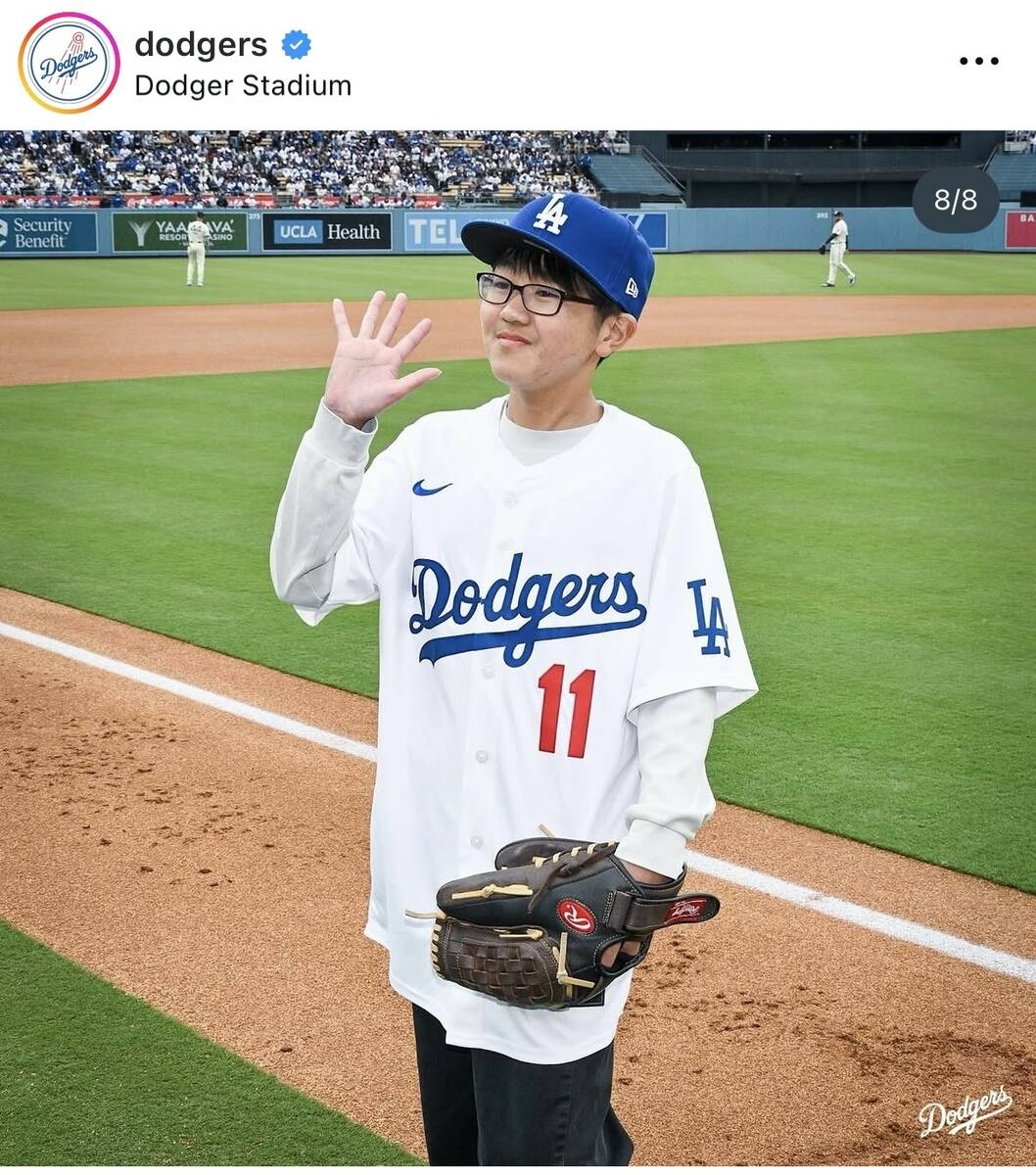 佐佐木朗希邀請白血病少年開球 4年後道奇球場再會