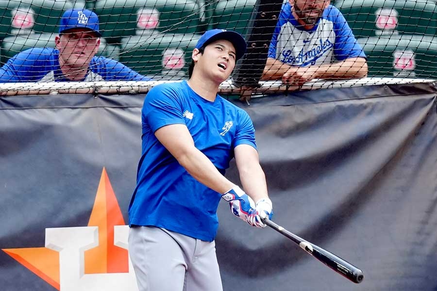 大谷翔平19打席沒安打 賽前4.5小時客場加練引媒體圍拍