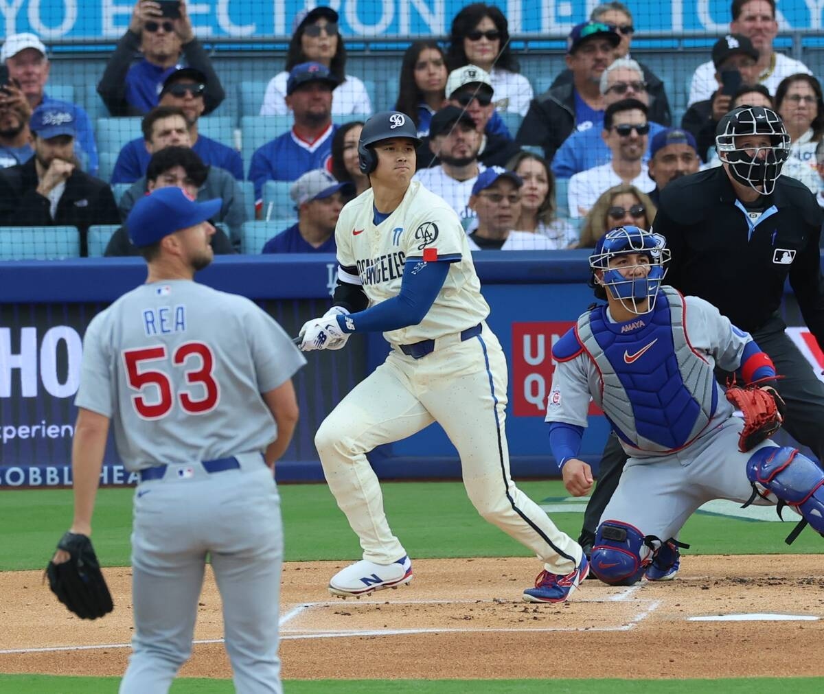 大谷翔平首打席敲安 4場14打席後再開火 還成功盜壘