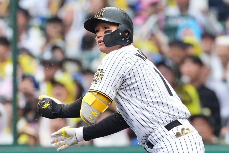 阪神森下翔太遭觸身球痛苦倒地 146公里速球直擊左手腕