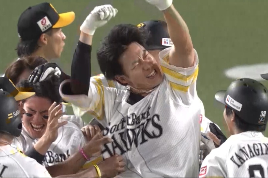 柳田悠岐代打再見安 軟銀6比5退歐力士