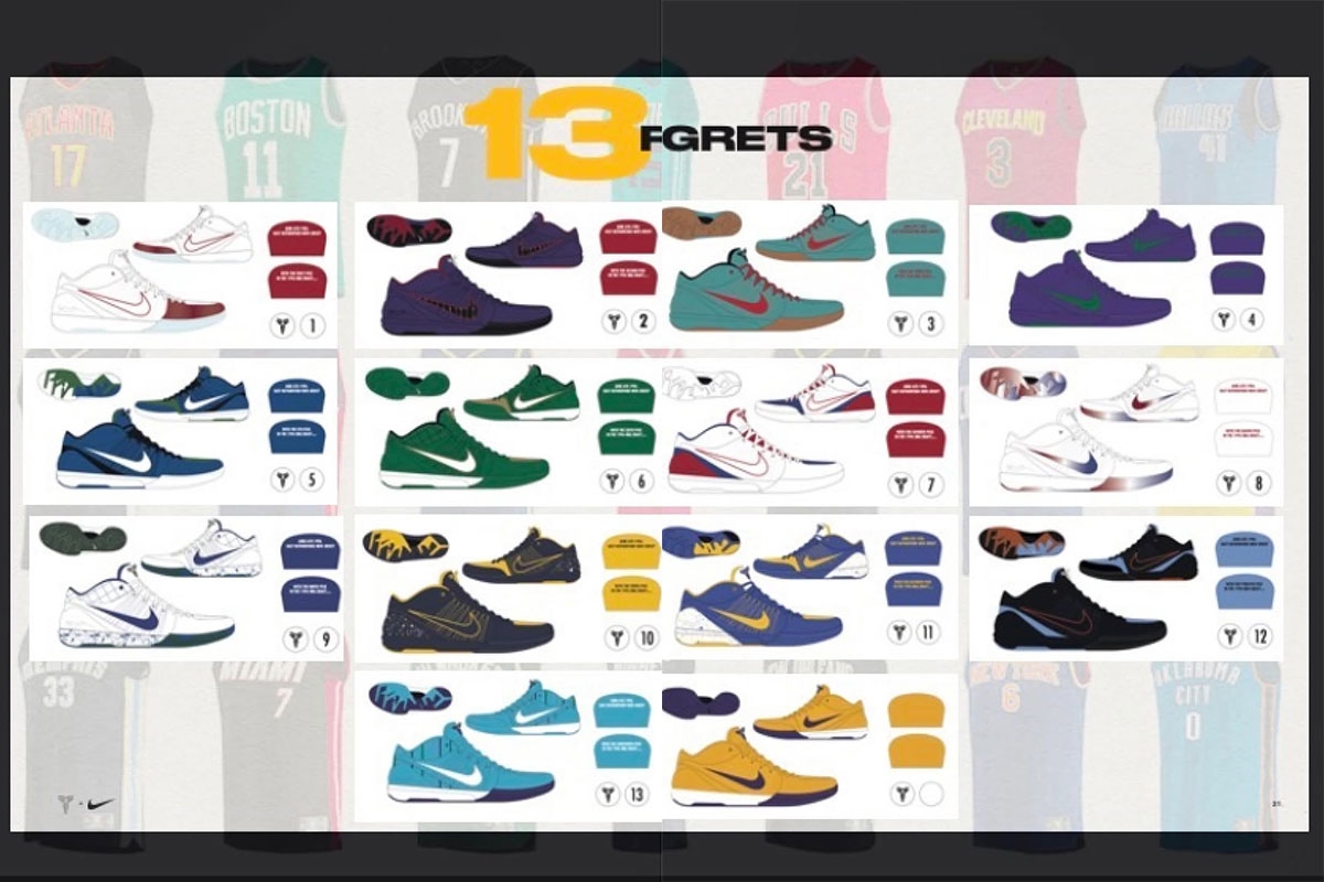 Nike Kobe「13 Regrets」未發售企劃曝光 Bennett Shaw 釋出概念圖與內部資料