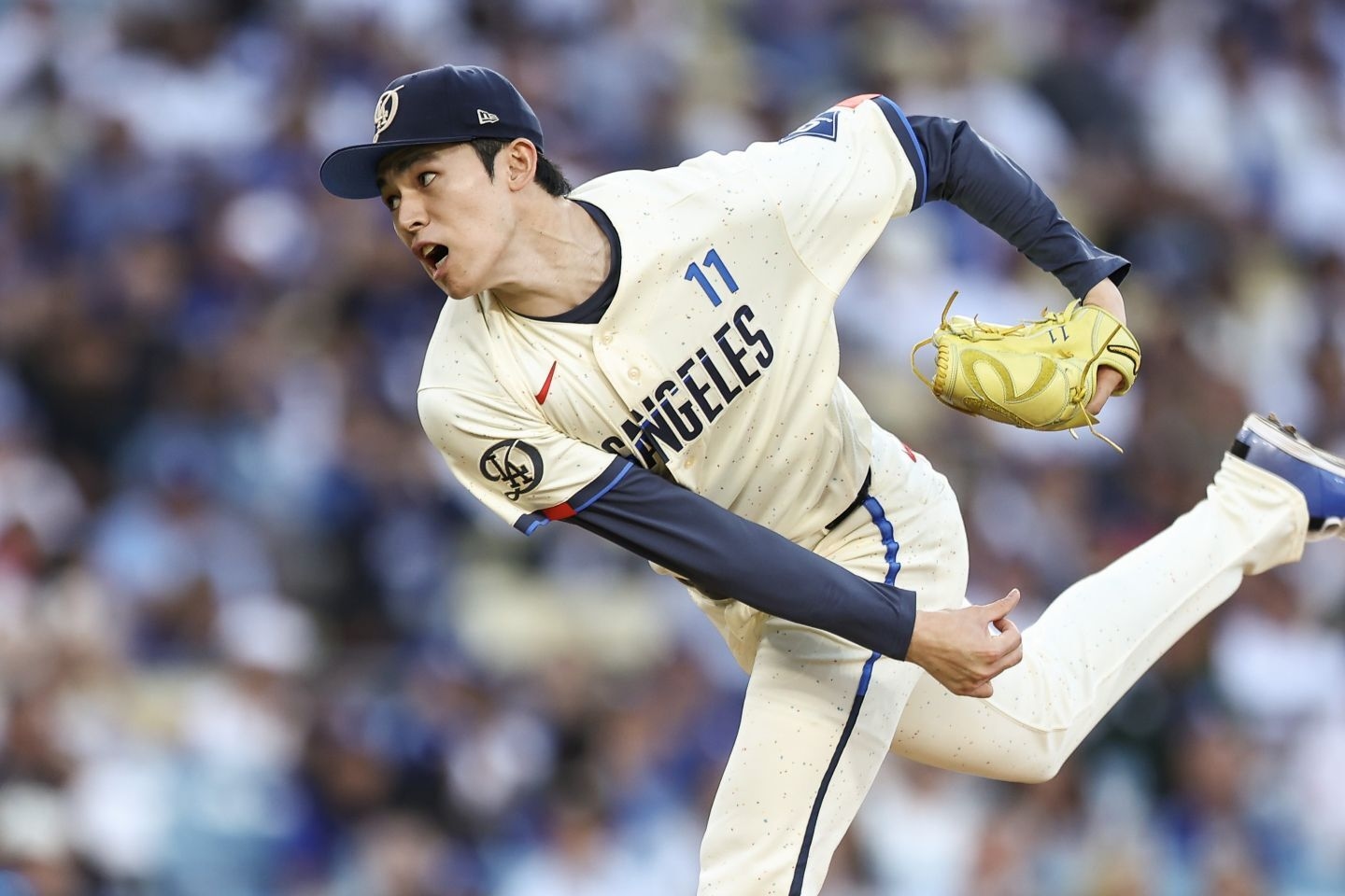 佐佐木朗希6局未滿失1分飆7K 道奇主場球迷起立鼓掌