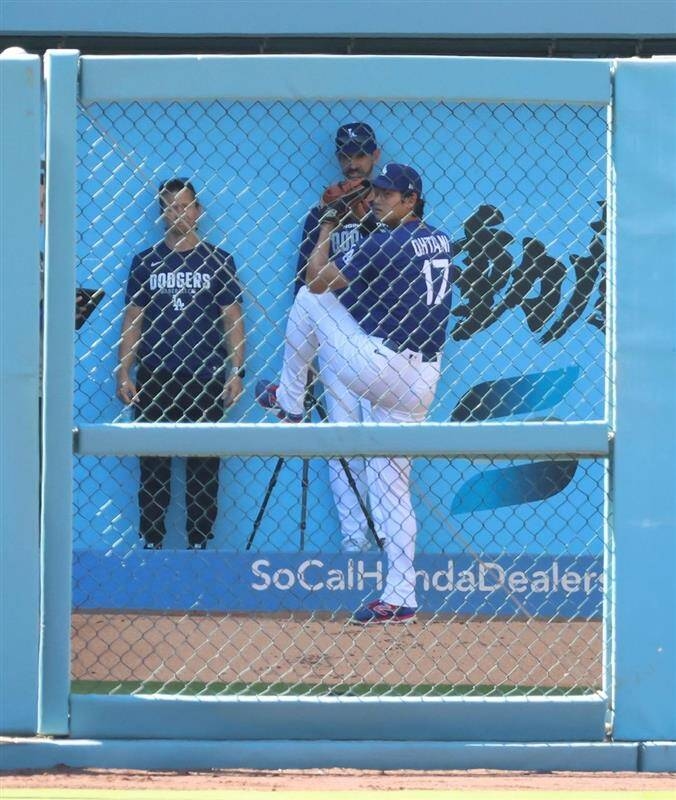 大谷翔平登板前一天進牛棚投24球測左膝 18日對光芒預計先發