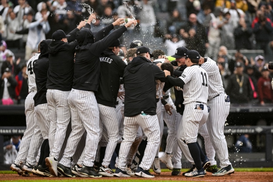 休傑克曼與萊恩雷諾斯現身洋基球場看球 MLB影片掀熱議